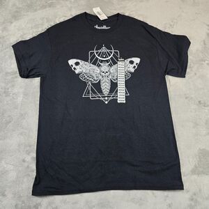 Spencer’s Men's Black Butterfly Graphic T Shirt Size Medium New